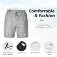 thumbnail image 3 of Yiaed Silver Mosaic Print Mens Swim Trunks Bathing Suit Compression Liner Beach Swim Shorts Swimwear Quick Dry Zipper Pocket No-Chafing Board Short-3X-Large, 3 of 6