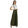 thumbnail image 2 of Bimba Stylish Solid Dungaree For Womens Adjustable Strap Loose Rayon Romper Pants, 2 of 6
