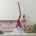 thumbnail image 2 of Northlight Lighted Christmas Gnome with Bendable Hat Figure - 18" - Red and Grey, 2 of 4
