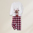 thumbnail image 2 of Conjunto de pijama familiar de 2 piezas Conjunto de ropa de dormir de cintura elástica con estampado de alces de ajuste holgado FLhrweasw Para estrenar, 2 of 9