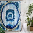 thumbnail image 2 of Xipuska Blue Abstract Marble Shower Curtain - Water Repellent Fabric Shower Curtains Washable, Modern Abstract Art Decorative Polyester Cloth Bathroom Curtains Modern Bath Decor 72"x72", 2 of 6