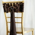 thumbnail image 4 of BalsaCircle 5 New Satin Chair Sashes Bows Ties Chocolate Brown, 4 of 6