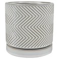 thumbnail image 1 of Planter Border Concepts, diseño de cruz de cerámica, 15 cm, color blanco, 1 of 1