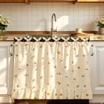 thumbnail image 4 of Oven Cover with Ruffled Hem and Adjustable Tie, Waterproof and Stain-Resistant for Kitchen Baking Grilling BBQ, 4 of 6