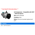 thumbnail image 2 of A/C Compressor - Compatible with 2007 - 2009 Kia Spectra 2008, 2 of 2