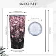 thumbnail image 3 of Pink Floral Tumbler 20oz Cherry Blossoms Stainless Steel Insulated Tumblers with Lid and Straw Flowers Travel Coffee Mug Tea Wine Cups Water Bottle Sport Gifts for Women, 3 of 6