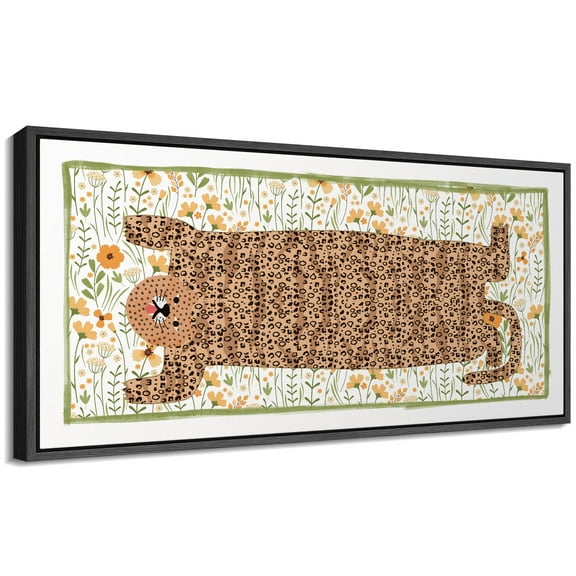 Large Framed Canvas Print Abstract Modern Wall Art Decorative Ready to Hang Painting for Living room Bedroom - 60"x30" Black Frame