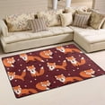 thumbnail image 2 of SKYSONIC Lightweight Soft Area Rugs Happy Foxes White Dots Floor Mat Doormat for for Rooms Entrance Hardwood Floor Living Room Nursery Rugs, 31x20 inch, 2 of 6