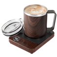 thumbnail image 1 of Calentador de taza para café Felibeaco de 16 oz con taza térmica de madera, 1 of 7
