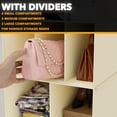 thumbnail image 6 of SpaceAid 2 Pack Hanging Closet Organizer and Storage with Dividers, Beige, 6 of 6