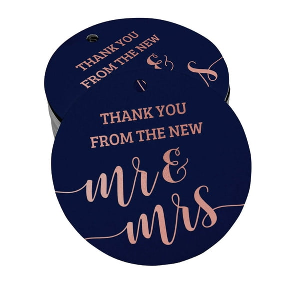 Inkdotpot Rose Gold Foil Paper Hang Tag ThankYou From The New Wedding Favor Tag 100 Piece