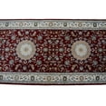 thumbnail image 4 of Red Floral 2'7X12'5 Indo-Nain Oriental Runner Rug, 4 of 11