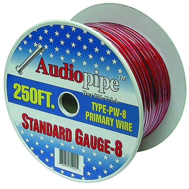 APipe 250ft Roll 8 ga Red Power Wire 1 - PW8250RED