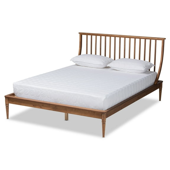 Baxton Studio Traditional Transitional Walnut Brown Finished Wood King Size Platform Bed