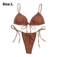 thumbnail image 2 of Trajes de baño de bikini de triángulo cruzado para mujer con falda de playa de malla Trajes de baño de 2 piezas, traje de baño de bikini de aguas termales sexy delgado, 2 of 8