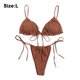 thumbnail image 2 of Trajes de baño de bikini de triángulo cruzado para mujer con falda de playa de malla Trajes de baño de 2 piezas, traje de baño de bikini de aguas termales sexy delgado, 2 of 8