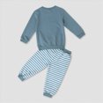 thumbnail image 3 of Xudanell Newborn Boy Outfits Long Sleeve Cute PRETTY FLY FOR A LITTLE GUY Letter Printed Sweatshirts Stripes Pants Outfits Baby Boy Winter Clothes, 3 of 7