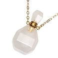 thumbnail image 3 of MasteelfCA Natural Crystal Fluorite Wishing Bottle Perfume Essential Oil Bottle Pendant Necklace Accessories Colorful Hanging Container (White, with Metal Chain), 3 of 7