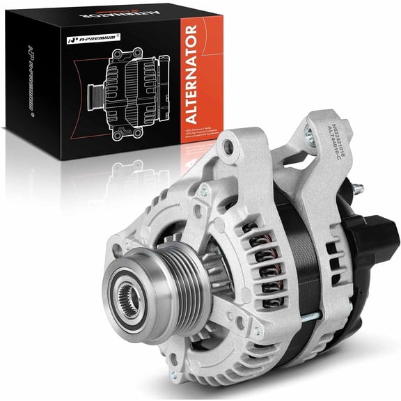 A-Premium Alternator Compatible with GMC Acadia 2017-2023 & Buick Lacrosse 2017-2019, Regal Sportback 2018-2020 & Cadillac XT5, XT6 & Chevrolet Blazer, 3.6L, 12V 155A 6-Groove Decoupler Pulley CW