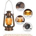 thumbnail image 6 of Vintage Battery Operated Lanterns 2 Pack, IP65 Waterproof Antique Outdoor Lantern with 2 Modes (Steady & Flickering) - Hanging Rustic Decor for Garden, Camping, , Emergency, 6 of 8