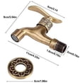 thumbnail image 2 of Faucet, Antique Style Brass Faucet, Wall Mounted Cold Water Tap for Bathroom Washing Machine, 2 of 5