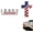 A-1pcs, variant on Jinerra Blessed Jesus Edition Cross Emblem Metal Badge,4 Inch 3D Raised Letter Chrome Christian Cross Emblem Decal Stickers, USA Flag Car Cross Emblem car Decoration for Truck, SUV
