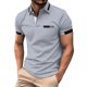 thumbnail image 1 of Camisas de Manga Corta Casual de Color Sólido Cuello Girado Abajo, Blusa de Poliéster Transpirable para el Hogar, Diario Y Cuatro Estaciones, 1 of 5