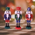 thumbnail image 3 of 3Pcs Small Wooden Nutcracker Soldier Tree Figure Puppet Toy Christmas Nutcracker Ornament for Party Gifts, 3 of 7