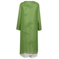thumbnail image 4 of CEHVOM Robe Décontractée à Imprimé Floral pour Femmes Col Rond Sans Manches Ensemble Deux Pièces en Chiffon Uni, 4 of 8