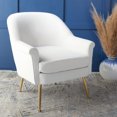 thumbnail image 2 of SAFAVIEH Rodrik Modern Style Upholstered Accent Chair, White, 2 of 11