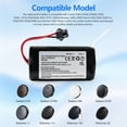 thumbnail image 4 of Replacement Battery for Coredy R300, R500+, R550, R580, R650, R3500, R3500S and Amarey A800, A900, Eufy RoboVac 11S, 11S Plus, 11S Max, Ecovacs Deebot N79 DN622 Robot Vacuum Cleaners, 2800mAh, 14.8V, 4 of 9