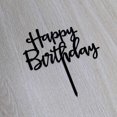 thumbnail image 4 of Cake topper AMINJIE Feliz cumpleaños negro de acrílico, 4 of 5