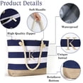 thumbnail image 3 of Bolsa de playa YOOLIFE Initial K azul para mujer, regalo de Navidad, 3 of 7