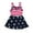 Blue, variant on OAVQHLG3B 4th of July Toddler Baby Girls Summer Outfit Stars and Stripes Bow-Knot Dress American Flag Dress
