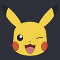 thumbnail image 2 of Junior's Pokemon Pikachu Wink Face  Festival Muscle Graphic Tee Denim Blue Heather Medium, 2 of 4