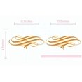 thumbnail image 3 of Elegant Vine Scrolls Wall Décor Swirls Vinyl Wall Decals, Set of 2, 11x4-inch, Rust Orange, 3 of 6