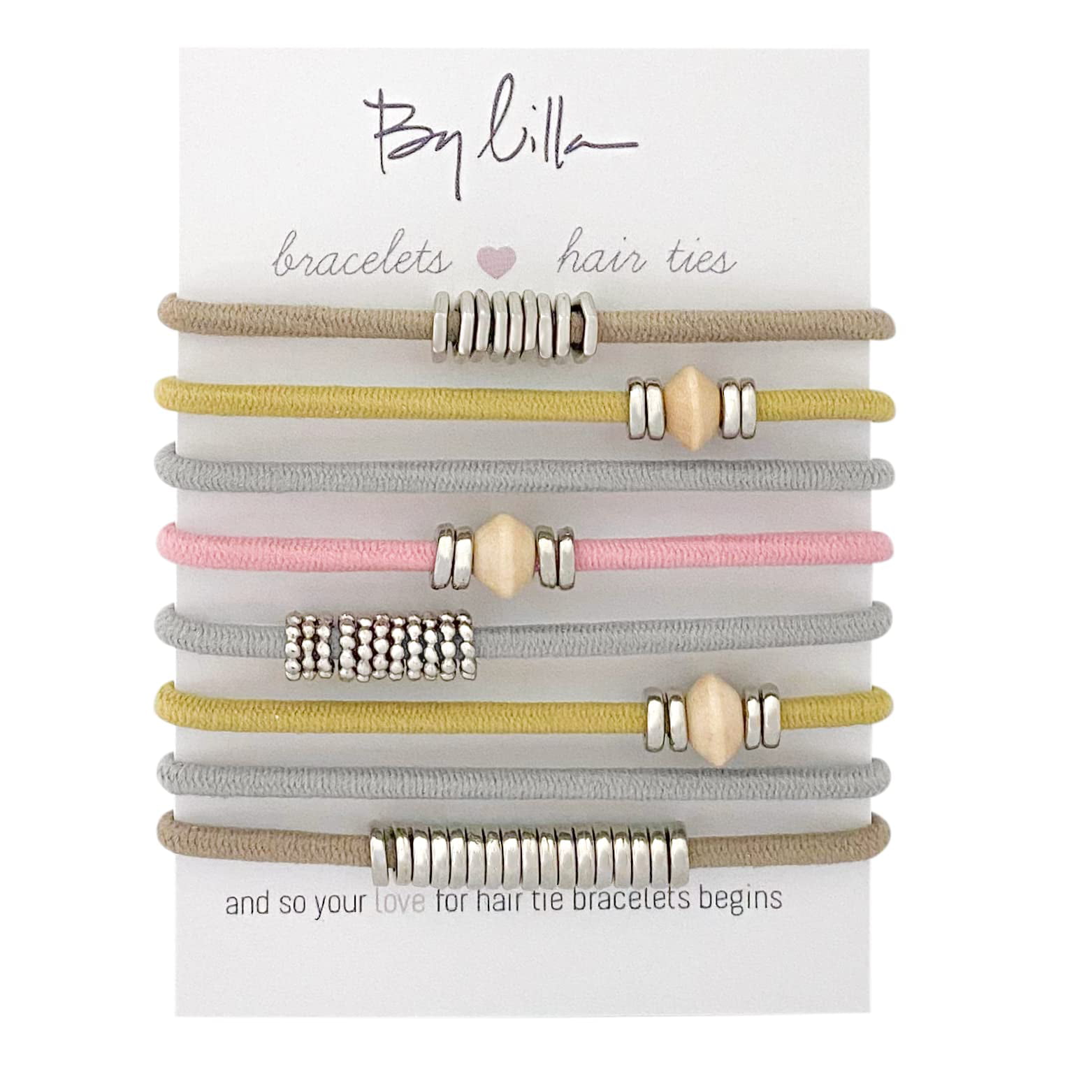 Bracelet Hair Tie - Grey Elastic Cord HT34W – Maya J