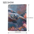 thumbnail image 3 of Rateoe Underwater Lazy Turtle Pattern Passport Holder Wallet Leather Mulit-purpose Travel Wallet Credit Cards Case ,Passport Cover for Women Men-6.5 in, 3 of 5