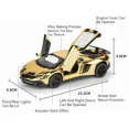 thumbnail image 4 of 1:32  750 G800 Car Model Toy Sound Light Pull Back Shock Absorption Electroplating Vehicle Models Collection Boys Gifts, 4 of 9