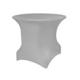thumbnail image 1 of Ultimate Textile (10 Pack) Round Fitted Stretch Spandex Table Cover - for 48-Inch Round Tables, Silver, 1 of 2