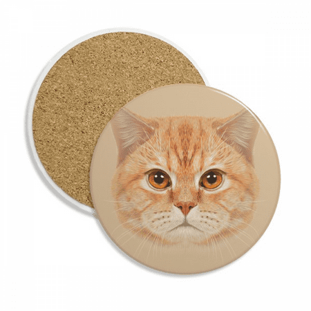 

Cat Eyes Ears Lifelike Art Deco Fashion Coaster Cup Mug Tabletop Protection Absorbent Stone