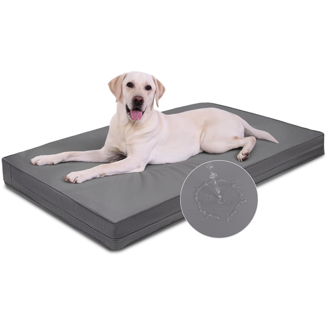 Cama para perros Vonabem Outdoor, impermeable, lavable, XL, 41 x 27 pulgadas, gris
