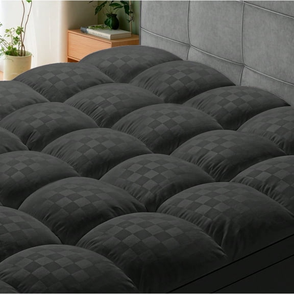 Mattress Topper - Ultra Plush, Pain-Relieving Pad With Cooling Technology, 8-21 Inch Deep Pocket Design, Luxurious Overfilled Down-Alternative Fill