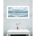 thumbnail image 2 of Trendy Decor 4U "Three Sailboats" Framed Wall Art, Modern Home Décor White Framed Print for Living Room, Bedroom & Farmhouse Wall Decoration by Georgia Janisse 27"x15", 2 of 2