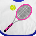 thumbnail image 4 of Inktastic Pink Tennis Racket and Ball Boys or Girls Baby Bib, 4 of 4