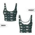 thumbnail image 5 of Fotbe Turtle Chrysanthemum Pattern Womens' Sports Bra Longline Wirefree Padded with Medium Support Sports Moisture-Wicking Workou Vest,Tank Top-X-Large, 5 of 7