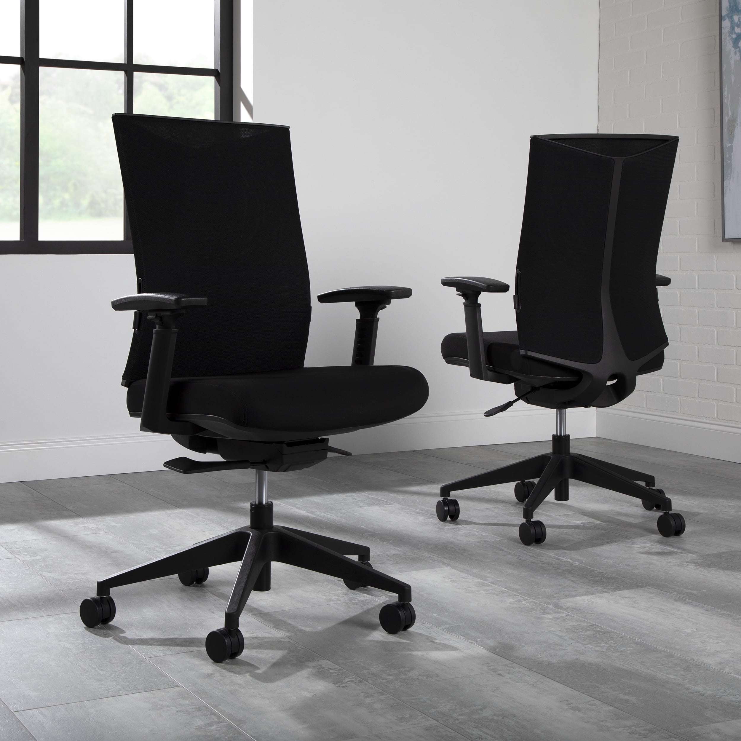 HON Basyx Movement Commercial-Grade Mesh Task Chair, Office Chair, in Black (BSX170VA10T)