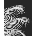 thumbnail image 3 of Fab Funky 12x14 Black Modern Wood Framed Wall Art Titled - Palm Leaf 1, White On Black, 3 of 5