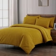 thumbnail image 2 of Chezmoi Collection Liam 7-Piece Mustard Yellow Bed in a Bag Queen Comforter Set with Sheets Medallion Embossed Bedding Set, 2 of 9