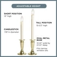 thumbnail image 4 of Set of 4 Battery Operated Window Candles with Remote Control - (Brushed Silver), 4 of 5
